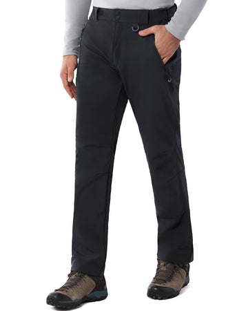 8000mm W/P Index Men’s Snow Fleece Lined Pants with 4 Pockets and Adjustable Waist - 33,000ft